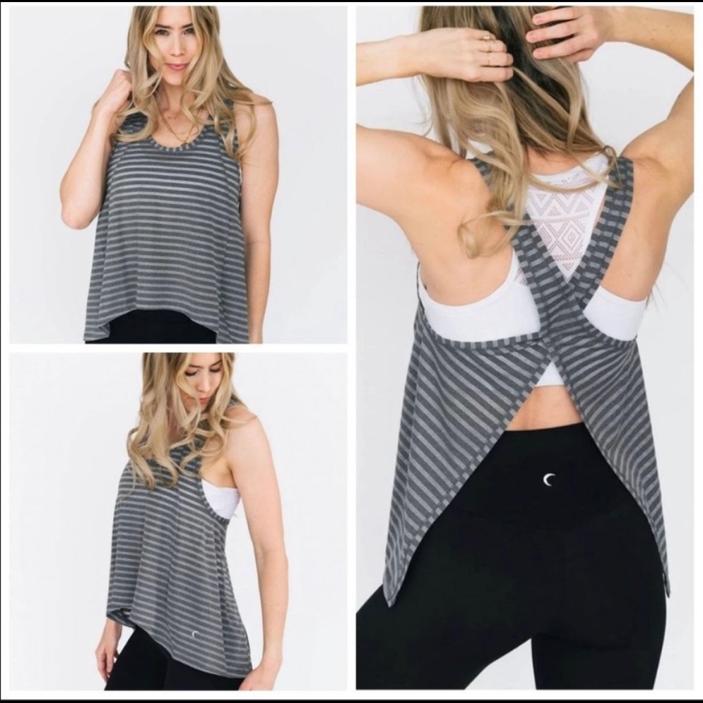 NWT Zyia Nimbus Split Back Tank- Gray